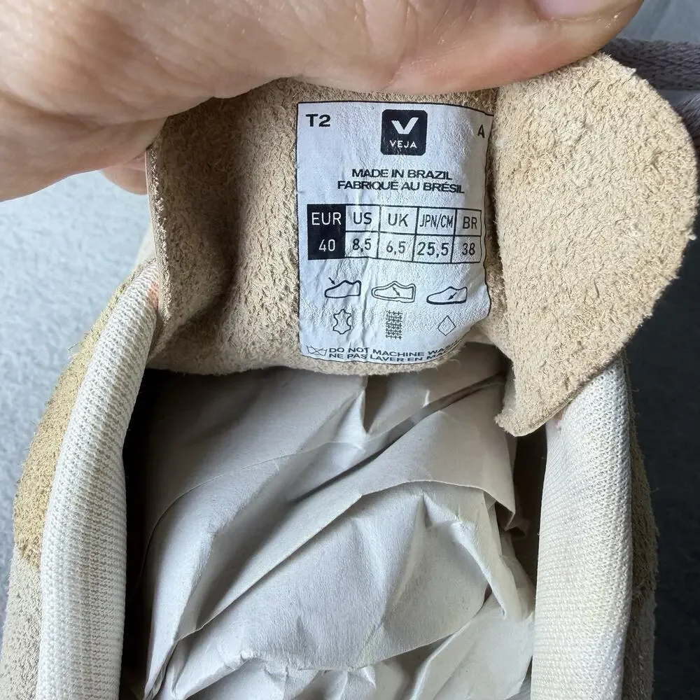 Veja V-10 Multico Peach Suede Sneakers Women's EUR 40 US size 8.5